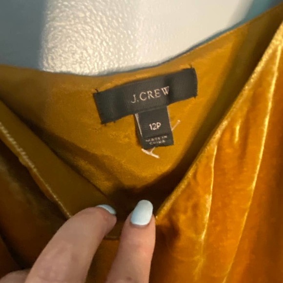 𝅺J Crew Velour / Crushed Velvet Top Size 12P - Picture 3 of 7